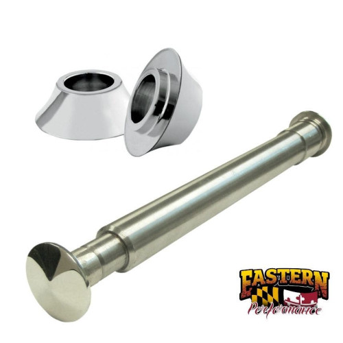 PartzBiz HD: 4416302-Fat Baggers FBI Chrome Flush Mount 25mm Axle w/ Chrome Wheel Spacers 14-18 FLH/T
