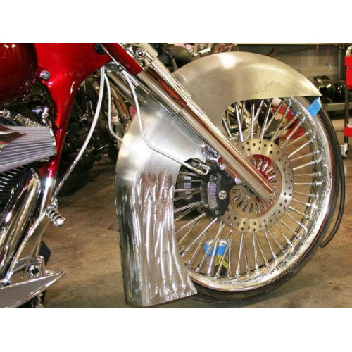PartzBiz HD: 4416282-Fat Katz Laredo Steel Classic Fender for Harley FLH/FLT 26" Wheels | FLC106