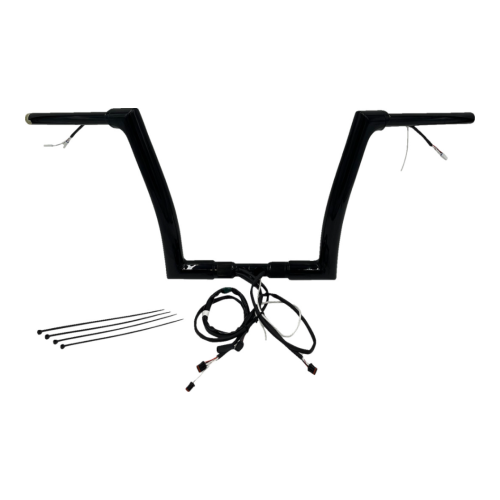 PartzBiz HD: 4416288-FBI Black 12" Flat Top Plug n Play EZ 1-1/2" Handlebar Kit Harley 16-20 FLTRX/S | 602312-B PartzBiz HD: 4416288-FBI Black 12" Flat Top Plug n Play EZ 1-1/2" Handlebar Kit Harley 16-20 FLTRX/S | 602312-B
