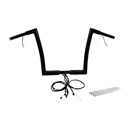 PartzBiz HD: 4416294-FBI Black 12" Flat Top Plug n Play EZ 1-1/4" Handlebar Kit Harley 16-23 FLTRX/S | 702912-B
