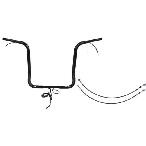 PartzBiz HD: 4416202-FBI Black 16" Round Top Plug n Play EZ 1-1/4" Handlebar Kit Harley 14-15 FLH/T | 901516-B PartzBiz HD: 4416202-FBI Black 16" Round Top Plug n Play EZ 1-1/4" Handlebar Kit Harley 14-15 FLH/T | 901516-B
