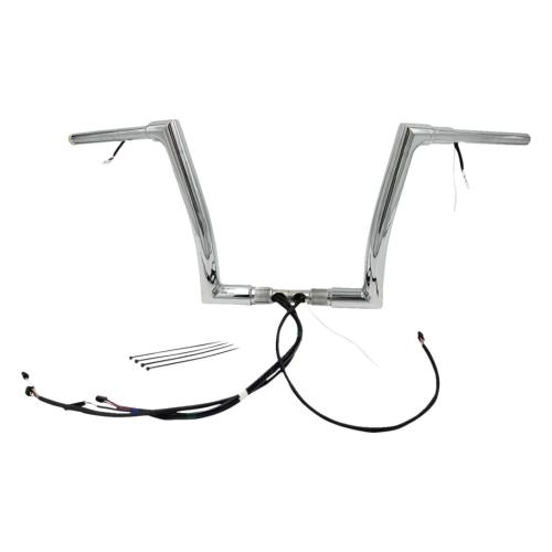 PartzBiz HD: 4416206-FBI Chrome 12 ” Flat Top Plug n Play EZ 1-1/2 ” ชุดแฮนด์บาร์ Harley 15 FLTRX/S | 601312