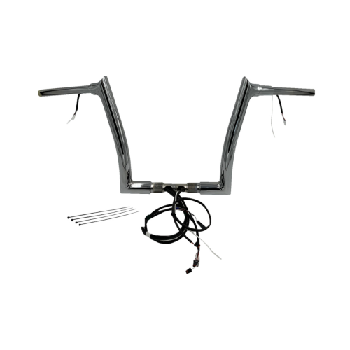 PartzBiz HD: 4416177-FBI Chrome 12 ” Pointed Top Plug n Play EZ 1-1/2 ” ชุดแฮนด์บาร์ Harley 16-20 FLTRX/S FLTRU | 802312