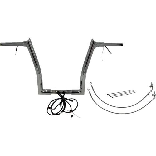 PartzBiz HD: 4416164-FBI Chrome 14" Pointed Top Plug n Play EZ 1-1/2" Handlebar Kit Harley 16-20 FLTRX/S FLTRU | 802314 PartzBiz HD: 4416164-FBI Chrome 14" Pointed Top Plug n Play EZ 1-1/2" Handlebar Kit Harley 16-20 FLTRX/S FLTRU | 802314