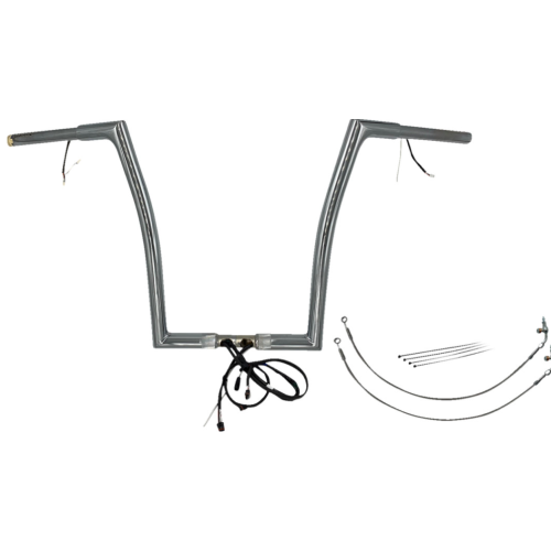 PartzBiz HD: 4416144-FBI Chrome 16" Flat Top Plug n Play EZ 1-1/4" Handlebar Kit Harley 15 FLTRX/S | 701916 PartzBiz HD: 4416144-FBI Chrome 16" Flat Top Plug n Play EZ 1-1/4" Handlebar Kit Harley 15 FLTRX/S | 701916