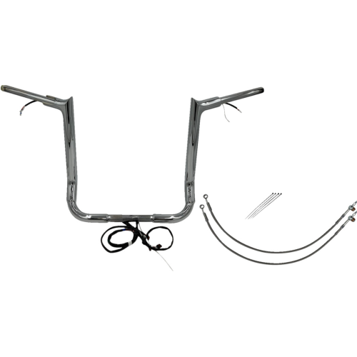 PartzBiz HD: 4416149-FBI Chrome 16" Pointed Top Plug n Play EZ 1-1/2" Handlebar Kit Harley 14-15 FLH/T | 801216 PartzBiz HD: 4416149-FBI Chrome 16" Pointed Top Plug n Play EZ 1-1/2" Handlebar Kit Harley 14-15 FLH/T | 801216