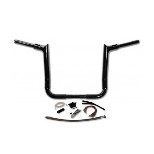 PartzBiz HD: 4416094-FBI Fat Baggers 1-1/2 Black 14" EZ Install Pointed Handlelbar Cable PKG FLH 08-13 | 809114-B PartzBiz HD: 4416094-FBI Fat Baggers 1-1/2 Black 14" EZ Install Pointed Handlelbar Cable PKG FLH 08-13 | 809114-B