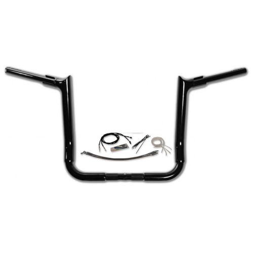 PartzBiz HD: 4416095-FBI Fat Baggers 1-1/2 Black 14" EZ Install Pointed Handlelbar Cable PKG FLH 14-20 | 809214-B PartzBiz HD: 4416095-FBI Fat Baggers 1-1/2 Black 14" EZ Install Pointed Handlelbar Cable PKG FLH 14-20 | 809214-B