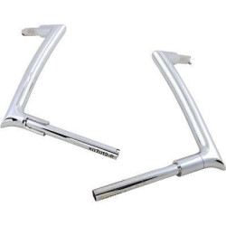 PartzBiz HD FBI-807012 - FBI Fat Baggers 1-1/2 Chrome 12 ” EZ ติดตั้งแฮนด์แบบชี้ Road Glide 98-13 807012 0601-5265 06015265