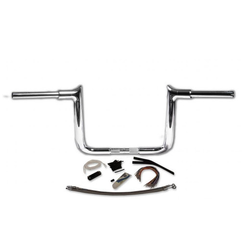 PartzBiz HD: 4416076-FBI Fat Baggers 1-1/2 โครเมียม 14” EZ ติดตั้งสายแฮนด์ปลายแหลม PKG FLH 08-13 | 809114