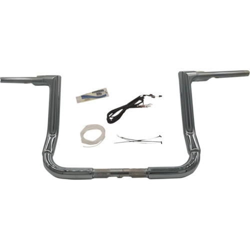 PartzBiz HD: 4416048-FBI Fat Baggers 1-1/2” EZ ติดตั้งชุดแฮนด์บาร์แบบแบนพร้อมสายเคเบิล Harley 14-20 PartzBiz HD: 4416048-FBI Fat Baggers 1-1/2” EZ ติดตั้งชุดแฮนด์บาร์แบบแบนพร้อมสายเคเบิล Harley 14-20