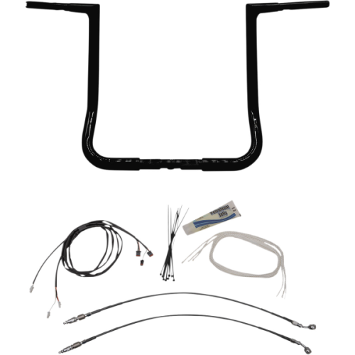PartzBiz HD: 4416054-FBI Fat Baggers 1-1/4 Black 16 EZ Install Flat Top Handlebar Harley Touring 14-20 PartzBiz HD: 4416054-FBI Fat Baggers 1-1/4 Black 16 EZ Install Flat Top Handlebar Harley Touring 14-20