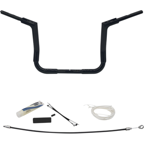 PartzBiz HD: 4416028-FBI Fat Baggers Black 1-1/2 EZ Install Flat Top Handlebar 12" Harley FLH 08-13 PartzBiz HD: 4416028-FBI Fat Baggers Black 1-1/2 EZ Install Flat Top Handlebar 12" Harley FLH 08-13