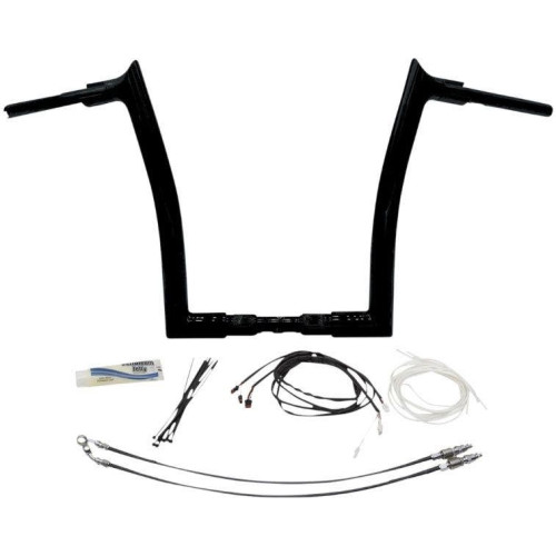 PartzBiz HD: 4416030-FBI Fat Baggers Black 1-1/2" EZ Install Pointed Top 14" Handlebar Kit Harley 18+ PartzBiz HD: 4416030-FBI Fat Baggers Black 1-1/2" EZ Install Pointed Top 14" Handlebar Kit Harley 18+
