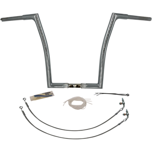PartzBiz HD: 4415973-FBI Fat Baggers Chrome 1-1/4” EZ ติดตั้งแฮนด์แบนด้านบน 16” Harley FLTR 15-20 PartzBiz HD: 4415973-FBI Fat Baggers Chrome 1-1/4” EZ ติดตั้งแฮนด์แบนด้านบน 16” Harley FLTR 15-20