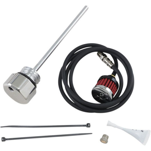 PartzBiz HD: 4415825-Feuling 3087 อะลูมิเนียมขัดเงาVented Oil Dipstick 17-Up Harley M8 Touring Davidson Road Glide Road King M8 FLTR FLHR Milwaukee Eight Engine Upgrade Performance Replacement Dip Stick Kit 0710-0259 07100259