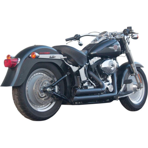 PartzBiz HD: 4415628-Firebrand Black Ceramic Upstarts Full Exhaust for Harley Softail 86-16 FXST FLST | 12-1010