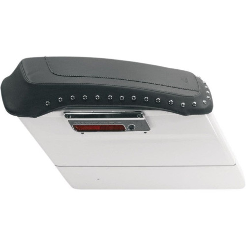PartzBiz HD: 4415589-Mustang Vinyl Saddlebag Lid Covers w/ Chrome Studs Harley FLH/T 93-13 | 77605