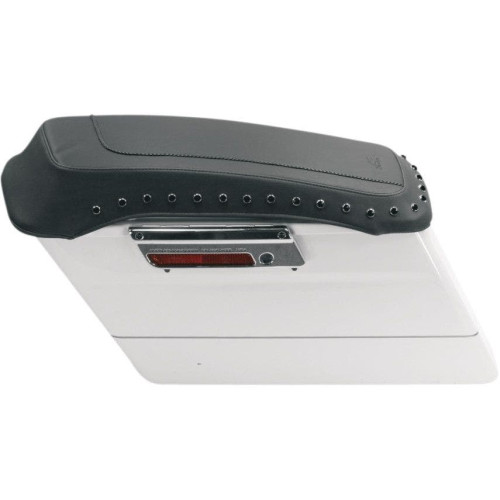 PartzBiz HD: 4415590-Mustang Vinyl Saddlebag Lid Covers w/ Black Studs Studded Harley FLH/T 93-13 | 77600