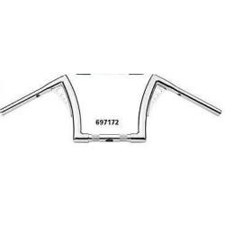 PartzBiz HD 697172 - Bonanza Handlebars Chrome 11" Rise Bars For Harley Davidson 1.25" Bar