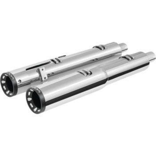PartzBiz HD: 4415546-Freedom Performance 2-Step Slip-On Chrome w/ Black Tip Indian Challenger 20