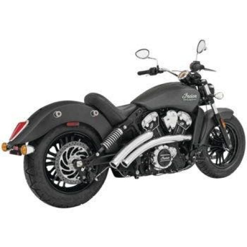 PartzBiz HD: 4415560-Freedom Performance Black Exhaust Radical Radius Crossover w/ Star Tips Indian