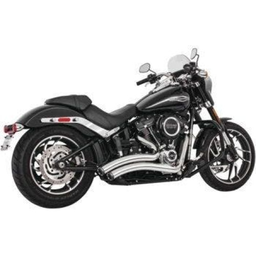 PartzBiz HD: 4415523-Freedom Performance Chrome Exhaust Sharp Curve Radius w/ Star Tips M8 Softail