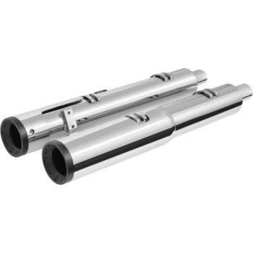 PartzBiz HD: 4415518-Freedom Performance 2-Step Slip-On Chrome Pitch Black Tip Indian Challenger 20