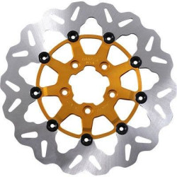 PartzBiz HD DS17103749 - Galfer DF680CW-G Floating Wave 420 Stainless Steel Brake Rotor Harley 00-14