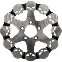 PartzBiz HD DS17103763 - Galfer DF681RH Skull Rear Brake Rotor Solid Harley Softail Dyna XL 2000-Up 1710-3763 17103763 davidson softail dyna fxd xl sportster best for upgrade Replacement Custom Stainless Motorcycle 5 bolt 