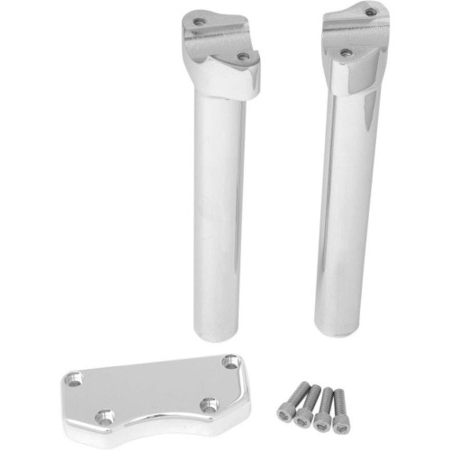 PartzBiz HD: 4415271-Drag Straight Chrome 10" Tall Forged Aluminum Risers W/ 1" Clamp for Harley | Drag Specialties PartzBiz HD: 4415271-Drag Straight Chrome 10" Tall Forged Aluminum Risers W/ 1" Clamp for Harley | Drag Specialties