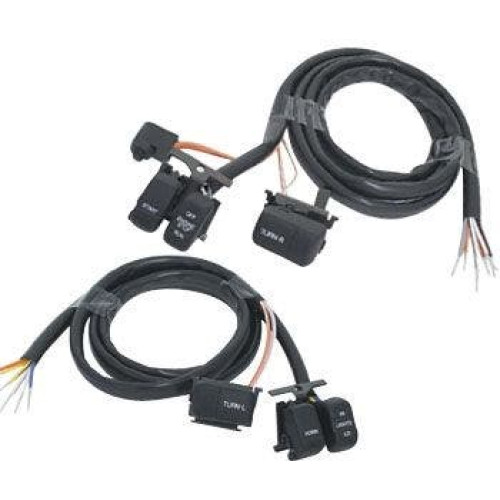 PartzBiz HD: 4415251-Handlebar Wiring Kit Black with Buttons & Switches 48" Harness Harley 96-06 Harley Davidson PartzBiz HD: 4415251-Handlebar Wiring Kit Black with Buttons & Switches 48" Harness Harley 96-06 Harley Davidson