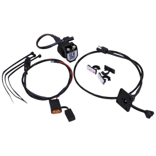 PartzBiz HD: 4415263-Hardbagger Top Shelf 12V Volt Outlet Charger Kit สำหรับ Harley Saddlebag | TS10012VP