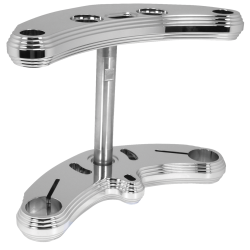PartzBiz HD MU36214 - Hardbody Chrome 0 Rake Pyramid Billet Front Fork Bracket Harley Wide Glide 49-88 PartzBiz HD MU36214 - Hardbody Chrome 0 Rake Pyramid Billet Front Fork Bracket Harley Wide Glide 49-88