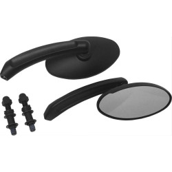 PartzBiz HD WP820-56011 - HardDrive Black Oval Style Head Custom Mirrors Pair Harley Metric Motorcycle | 18-243 PartzBiz HD WP820-56011 - HardDrive Black Oval Style Head Custom Mirrors Pair Harley Metric Motorcycle | 18-243