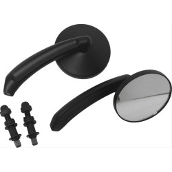 PartzBiz HD WP820-56001 - HardDrive Black Round Head Custom Mirrors Pair Harley & Metric Motorcycle PartzBiz HD WP820-56001 - HardDrive Black Round Head Custom Mirrors Pair Harley & Metric Motorcycle