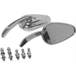 PartzBiz HD WP820-56006 - HardDrive Chrome Tapered Style Head Custom Mirrors Pair Harley Metric Motorcycle | 18-130 PartzBiz HD WP820-56006 - HardDrive Chrome Tapered Style Head Custom Mirrors Pair Harley Metric Motorcycle | 18-130