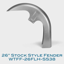 PartzBiz HD HHI-WTFF-26-FLH-SS - Hawg Halter 26" FLH Stock Style Steel Front Fender for Harley FLH/FLT 87-19 WTFF-26-FLH-SS Wheel electra road street glide tour bagger stretched best for steel PartzBiz HD HHI-WTFF-26-FLH-SS - Hawg Halter 26" FLH Stock Style Steel Front Fender for Harley FLH/FLT 87-19 WTFF-26-FLH-SS Wheel electra road street glide tour bagger stretched best for steel