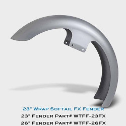 PartzBiz HD HHI-WTFF-26FLX - Hawg Halter 26" FLX Wrapped Steel Slim Cut Level Front Fender 87-17 Harley FLH/T WTFF-26FLX electra road street glide tour bagger stretched best for steel PartzBiz HD HHI-WTFF-26FLX - Hawg Halter 26" FLX Wrapped Steel Slim Cut Level Front Fender 87-17 Harley FLH/T WTFF-26FLX electra road street glide tour bagger stretched best for steel