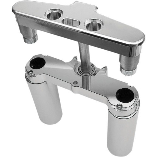 PartzBiz HD: 4415153-Hawg Halters HHI 41FBCR6 Chrome 6¬∞ Rake Triple Tree Harley FLSTF FLSTFB 86-17 Softail Best New Front Suspension Fork Custom Chopper Bobber motorcycle Upgrade Replacement 