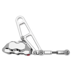 PartzBiz HD HHI-RKHTCC548 - Hawg Halter HHI Chrome 4 ลูกสูบคาลิปเปอร์เบรคหลัง 08-18 Harley FLH/T