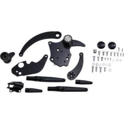 PartzBiz HD HHI-FCK-F14AE-FR - Hawg Halters HHI FCK-F14AE-FR Black Forward Control Kit w/ Pegs Harley FLH 14-Up