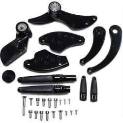 PartzBiz HD HHI-FCK-S18A-FR - Hawg Halters HHI FCK-S18A-FR Black Forward Control Kit w/ Pegs H-D Softail 18-Up