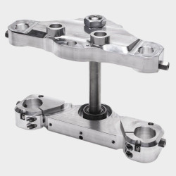 PartzBiz HD HHI-41FLMX23 - Hawg Halters Raw Bolt On Triple Tree Kit 23" Wheel Raked FLH/FLT 97-13 41FLMX23
