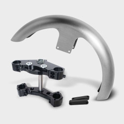 PartzBiz HD HHI-Kit1-X23-49 - HHI Hawg Halters Kit# 1 X23 Raked Triple Tree Fender Front End Kit 14-18 FLH/T