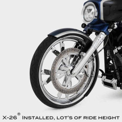 PartzBiz HD HHI-BNK-41FLAX26-08-RG - HHI Hawg Halters X26 Raked Neck & Triple Tree Kit for Harley FLTR 98-08 41FLAX26-08 RG