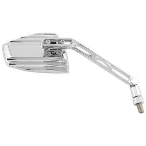 PartzBiz HD: 4414872-Highsider All Chrome Wave Mirrors Adjustable CNC M10 Universal