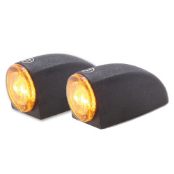 PartzBiz HD DS20202084 - Highsider Black Proton 3 ไฟเลี้ยว LED สีเหลืองอำพัน CNC Universal 204-545
