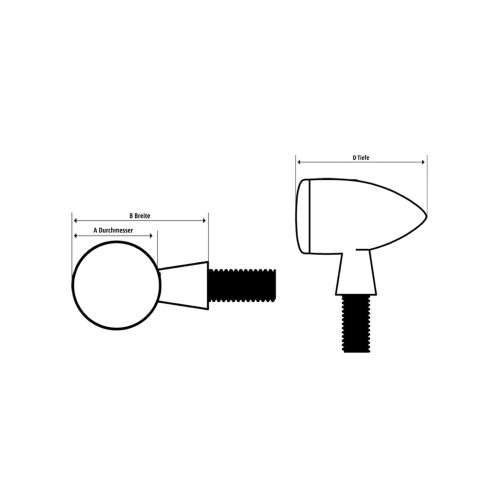 PartzBiz HD: 4414865-Highsider Chrome Rocket Classic Red LED Tail Brake Light Universal 255-343 PartzBiz HD: 4414865-Highsider Chrome Rocket Classic Red LED Tail Brake Light Universal 255-343
