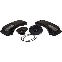 PartzBiz HD DS44050715 - ฝาปิดกระเป๋าข้าง Hogtunes และชุดลำโพง XL ขนาด 6” x 9” Harley Touring พร้อมกระเป๋า 99-13
